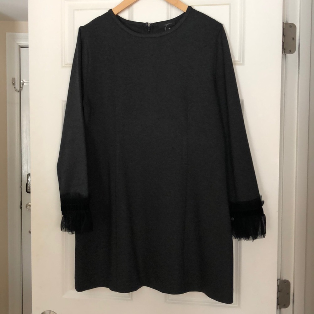 BNWT JCrew mini dress. Toulle cuff! Beautiful!!